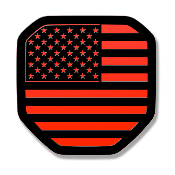 Billet USA Flag Tailgate Emblem 2019-up Ram 1500 - Click Image to Close